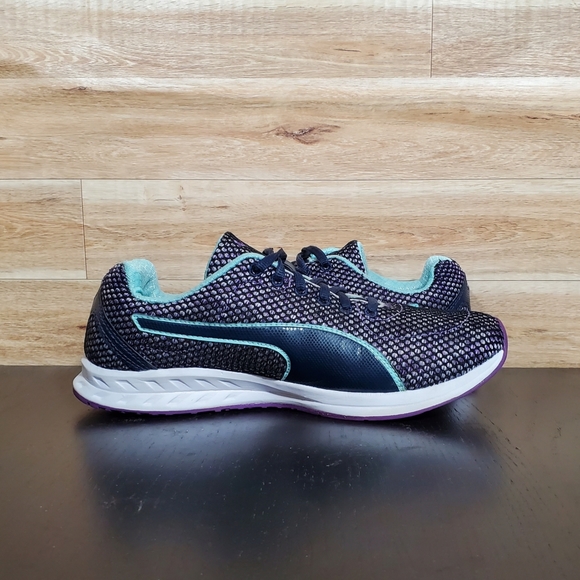 Puma Burst Tech Crosstrainer Royal Purple Blue Sneakers Women's Size 8 - Picture 3 of 10